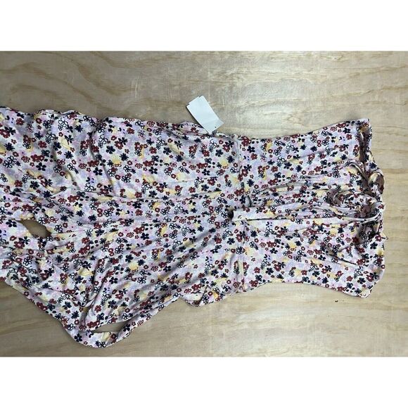 Free People Vibe Check Tie Waist Jumpsuit Tea Ditsy Print Size XS NWTs $148 - Picture 7 of 9